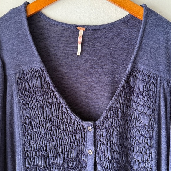 Free People Don’t call me baby thermal tunic top mini dress high low hem - Picture 5 of 10